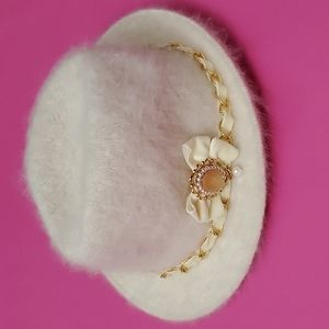 Liz Lisa fedora hat kawaii bow chain cozy knit